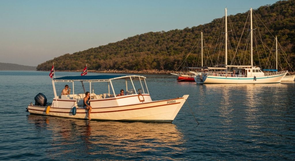 eco-friendly komodo yacht rental — Photorealistic editorial travel photograph relevant to: The honest, operator-grounded