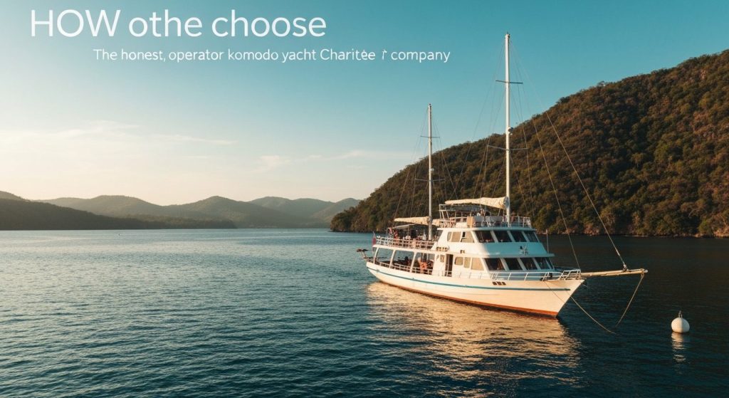 how to choose komodo yacht charter company — Photorealistic editorial travel photograph relevant to: The honest, operato